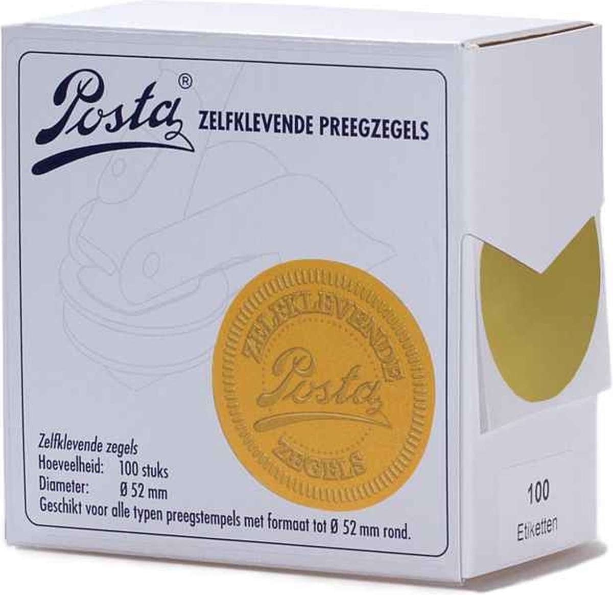 Zegeletiketten | goud | Ø52mm | Glanzend